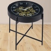 Clock Tea Table 42cm Black (208386)