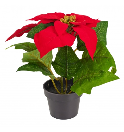 Artificial Poinsettia Flower In a Pot [666765]