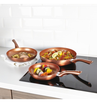 3 PCS Cermalon Copper Frying Pan