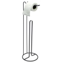 Black Toilet Roll Holder Metal 54cm [105791]