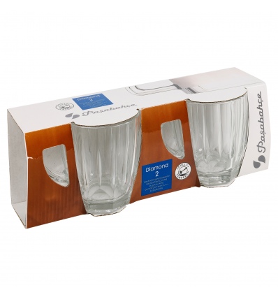 Pasabahce - 245ml Diamond Shaped Mugs x 2 [221994]