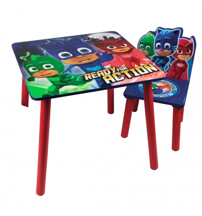 PJ Masks - Wooden Table with 1 Chair