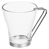 Glass Coffee Mug With Metal Handle [853146]