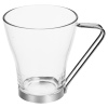 Glass Coffee Mug With Metal Handle [853146]