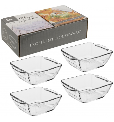 Bowl Tempered Glass Set Of 4 (814972)