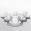 12 PCS Ebro Coffee Cups & Saucers 25cl [238377]