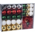 32 Pc Bauble Set With Tinsel