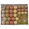 32 Pc Bauble Set With Tinsel