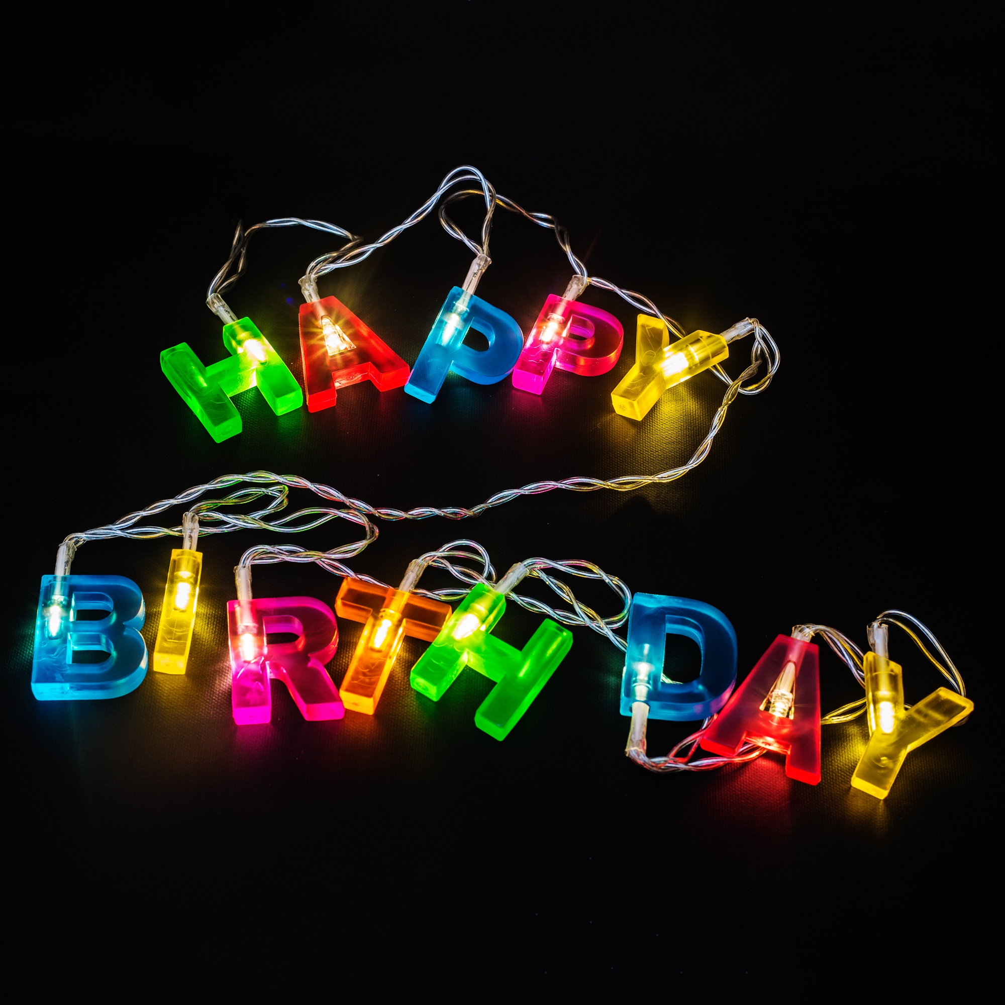1 6 Metre 13 Led Fairy String Lights Surprise Happy Birthday Sign