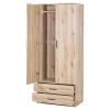 Tall 2 Door Wardrobe With 2 Drawers