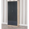 Tall 2 Door Wardrobe With 2 Drawers
