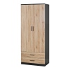 Tall 2 Door Wardrobe With 2 Drawers
