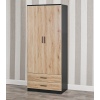 Tall 2 Door Wardrobe With 2 Drawers