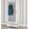 Tall 2 Door Wardrobe With 2 Drawers