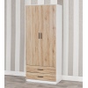 Tall 2 Door Wardrobe With 2 Drawers