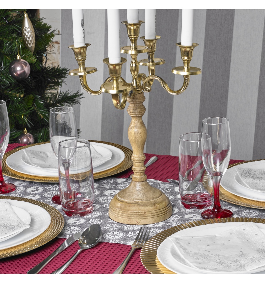 Gold Candle Holder for 5 Candles [718638] Easygift Products