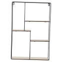 Rectangle Metal & Wood Wall Display Rack 37x10x55cm [478372]