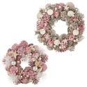 Wreath Pinecones Pink 24cm [138423]