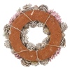 Wreath Pinecones Pink 24cm [138423]