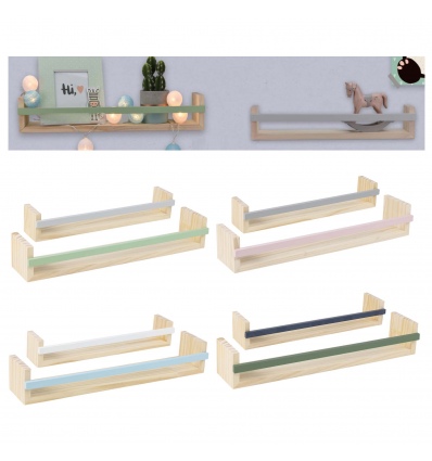 2 Pc Wooden Display Rack [243424]