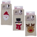 Jute Christmas Cutlery Bag [746532]