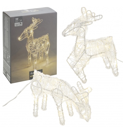 Reindeer Acrylic 20cm 20 LED [613261]