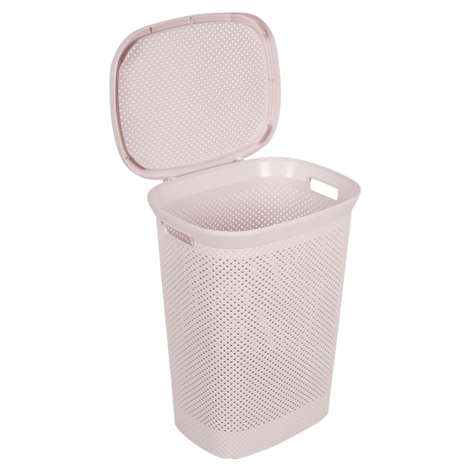 60 Litre Plastic Laundry Basket Lid Washing Bin Hamper