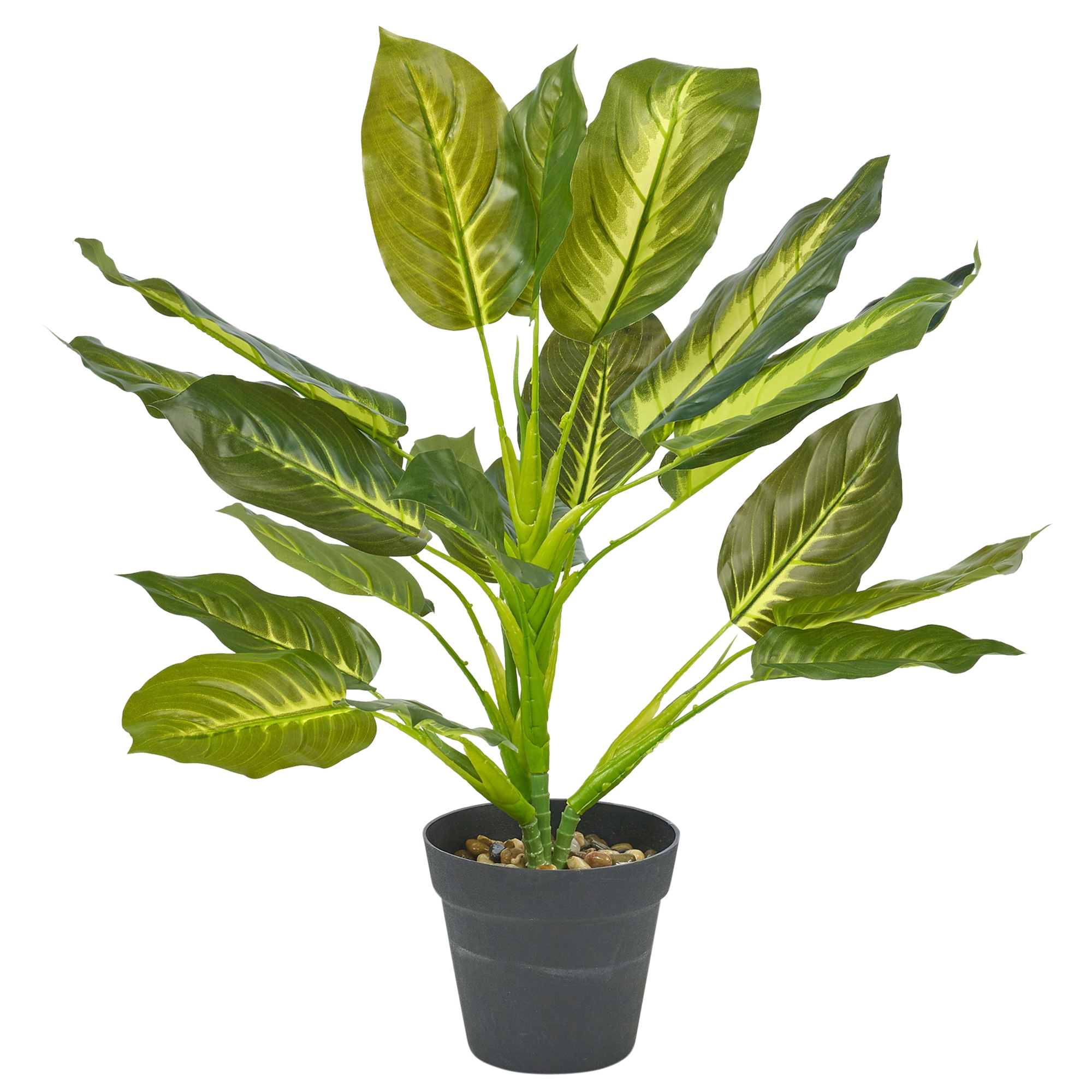 Artificielle Plante Verte Arbre Stone Pot Home Office Tropical Décoration Réaliste
