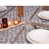 Grey Table Runner & Placemat Set Star Design [766387]