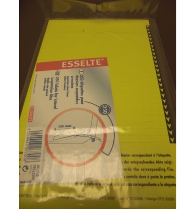 ESSELTE 250 LABELS INSERTS FOR LATERAL SUSPENSION FILES 326700