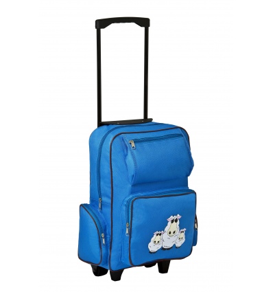 School Travel Roller Rucksack On Board Bag With Wheels (Grey-Blue-Green-Beige)