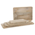 Whitewashed Wooden Serving Tray