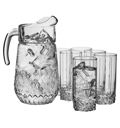 Pasabahce - 7 PCS Water Pitcher with 6 Cups [091214]