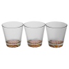 3 PCS Cube Giallo 25cl Drinking Glasses [865499]