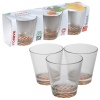 3 PCS Cube Giallo 25cl Drinking Glasses [865499]