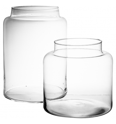 Wide Top Glass Cylinder Vase