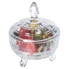 Glass Candy Bowl Jar With Lid 4 Assorted [103711]