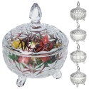 Glass Candy Bowl Jar With Lid 4 Assorted [103711]