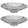 Footed Stainless Steel Display Bowl Leaf Design [934861]