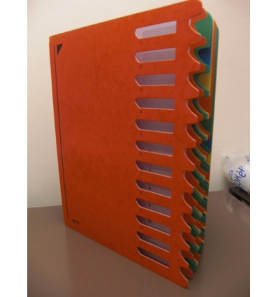 LEITZ 12 TAB DIVIDER FILE COLOURED INDEX