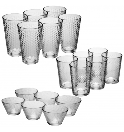 URBN-LIVING Milan 18 Piece Drinkware and Dessert Bowl Set