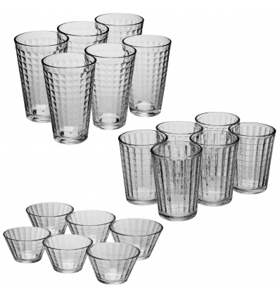 URBN-LIVING Berlin 18 Piece Drinkware and Dessert Bowl Set