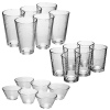 URBN-LIVING 10 or 18 Piece Drinkware and Dessert Bowl Sets