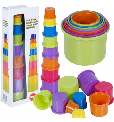 Stack Up cups 9pcs 8x4x37.5cm [006017]