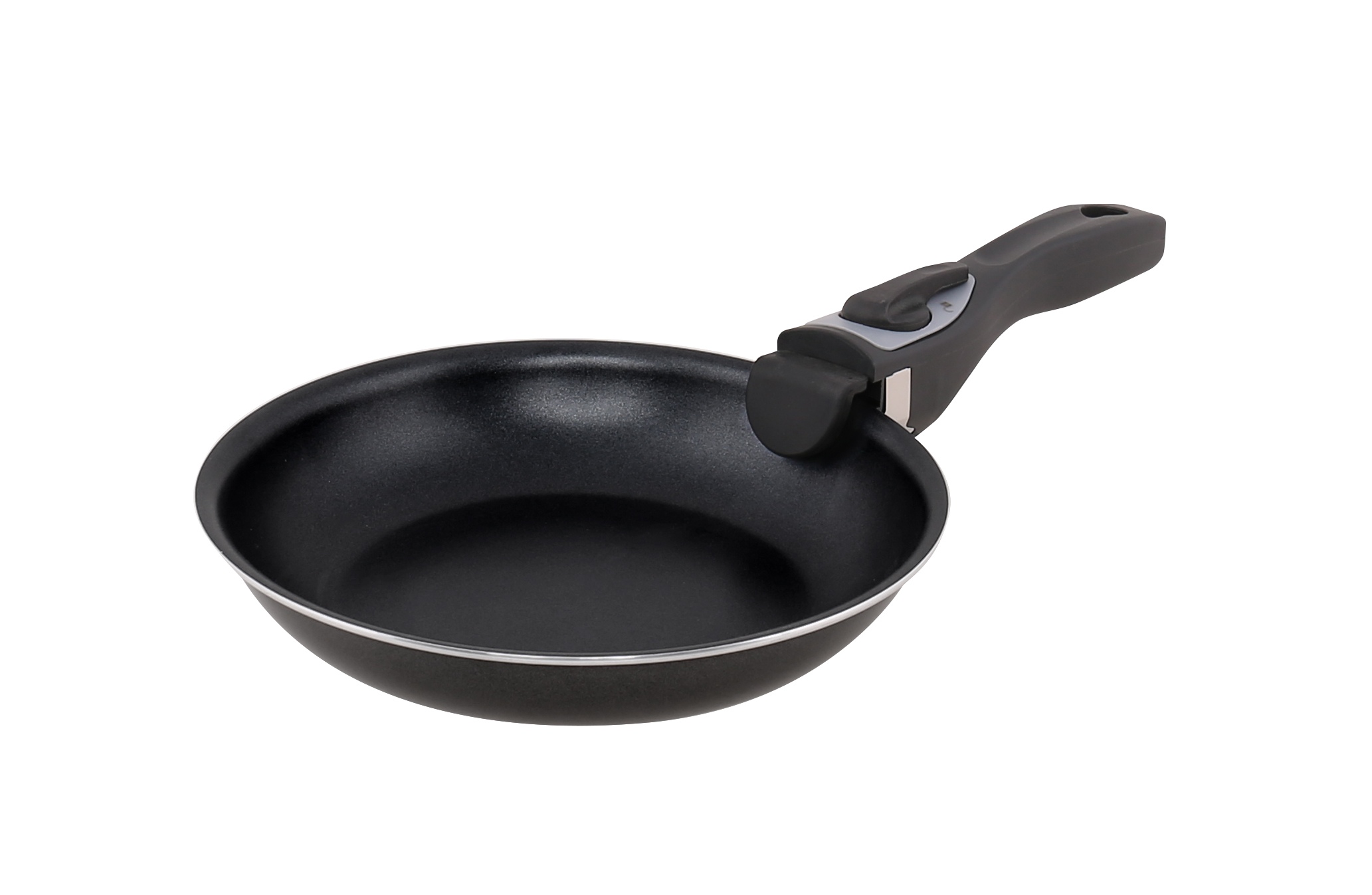 3 Pcs Black Ceramic Induction Cookware Sets Stackable Detachable Handle