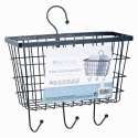 Metal Door Hanger Basket with 3 Hooks [145797]