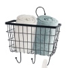 Metal Door Hanger Basket with 3 Hooks [145797]