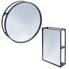 50cm Round Black Metal Mirror [366307]