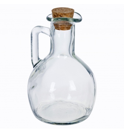 Glass Oil and Vinegar Bottles With Cork Lid