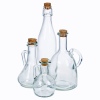 Glass Oil and Vinegar Bottles With Cork Lid